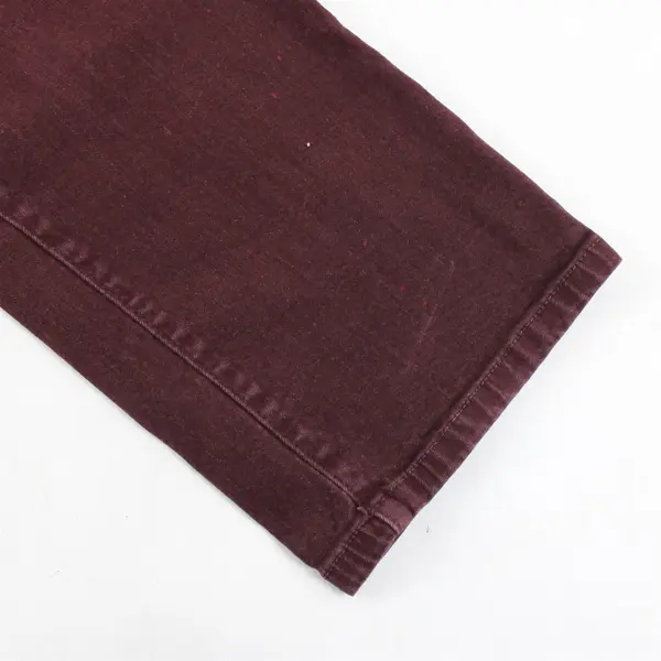 NYDJ Maroon Mid-Rise Straight-Leg Jeans Women's Size 10