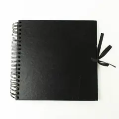 Black Spiral Scrapbook Album 10x10 – Photo Memory Craft Journal