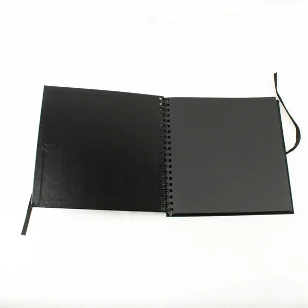 Black Spiral Scrapbook Album 10x10 – Photo Memory Craft Journal