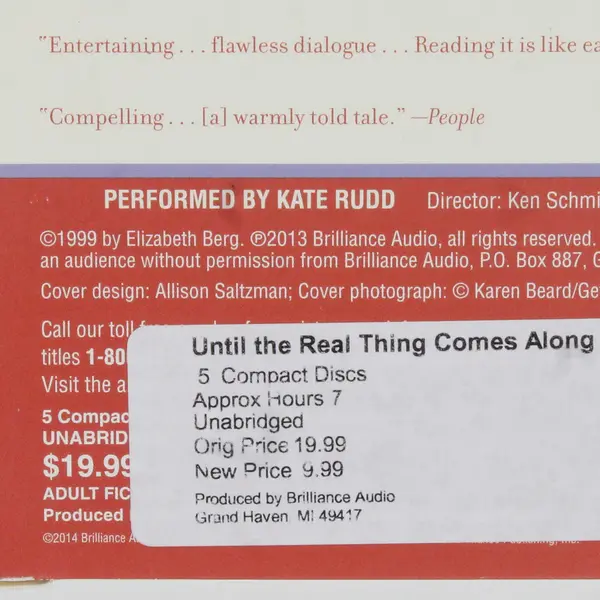 Until The Real Thing Comes Along By Elizabeth Berg (Audio Book, CD, 5 Disc)