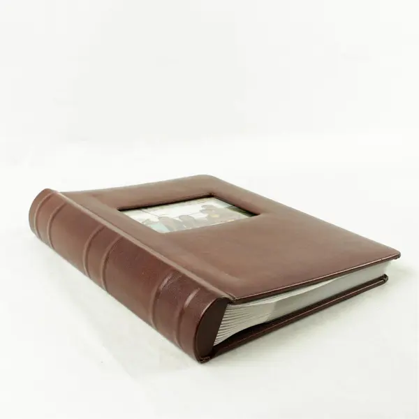 Brown 50-Page Photo Album with Picture CD Sleeves for Photos