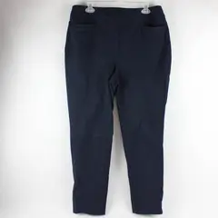 Soft Surroundings Navy Blue Tapered-Leg Pull-On Dress Pants Women's Large