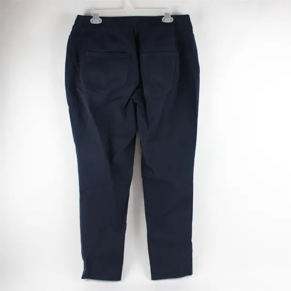 Soft Surroundings Navy Blue Tapered-Leg Pull-On Dress Pants Women's Large