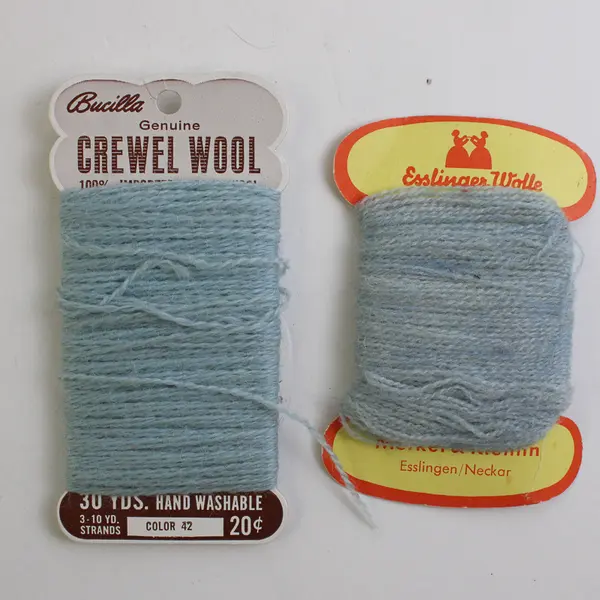 Lot of 6 Cards of Vintage Bucilla Needlepoint/Crewel Wool Some Slightly Used