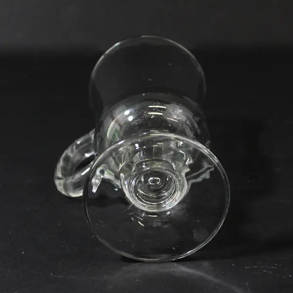 Libbey Portland Winter Hawks Etched Glass Footed Irish Coffee Mug