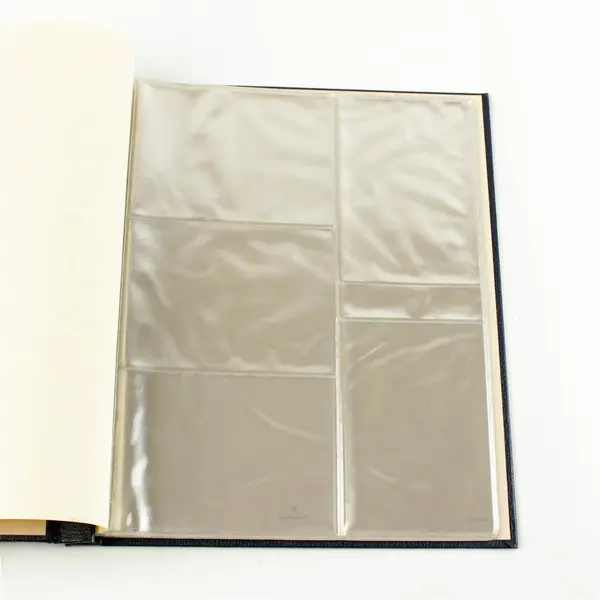 Hallmark Photo Pocket Album Blue 8-Page 3x5 Used Inscribed Name/Date