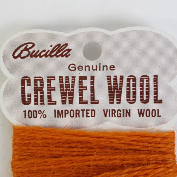 Lot of 6 Vintage Bucilla Needlepoint & Crewel Wool Cards Orange/Brown