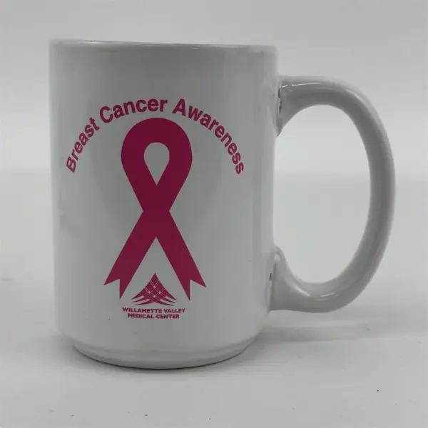 Pink Ribbon Willamette Valley Medical Center Breast Cancer Awareness Mug
