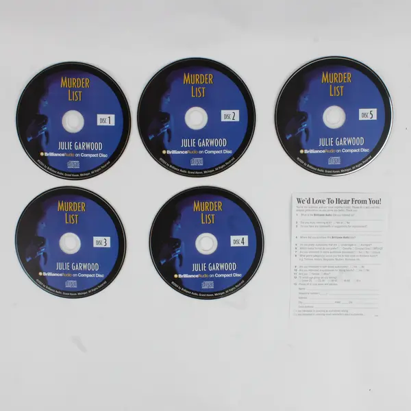 Murder List By Julie Garwood Read By Joyce Bean (Audio Book, CDs, 5 Disc)