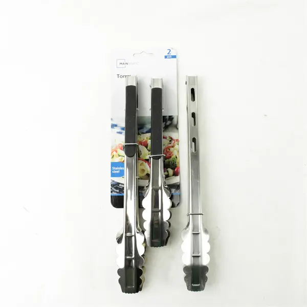 Lot of 3 Stainless Steel Tongs Kitchen Tools