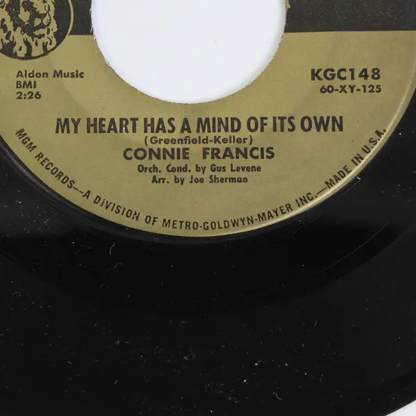 Connie Francis 45 RPM  My Heart Has a Mind of Its Own Malaguena MGM