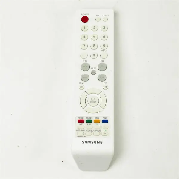 Genuine Samsung White TV Remote Control with Battery Cover - Untested