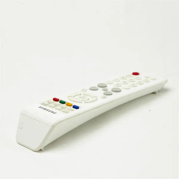 Genuine Samsung White TV Remote Control with Battery Cover - Untested
