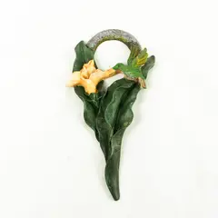 Hummingbird & Flower Ceramic Decorative Wall Art 9in