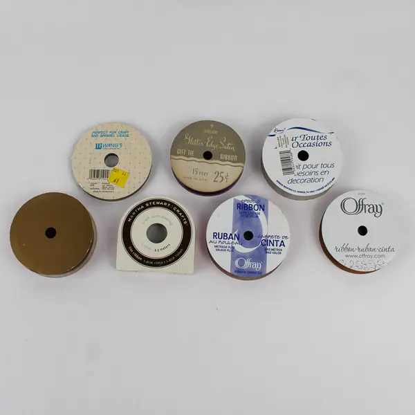 Lot of 7 Vintage Spools of Ribbon, Purple and Pink Shades New