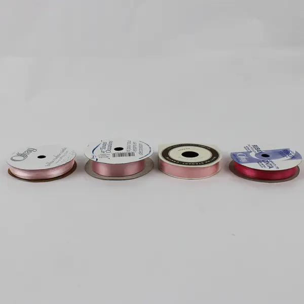 Lot of 7 Vintage Spools of Ribbon, Purple and Pink Shades New