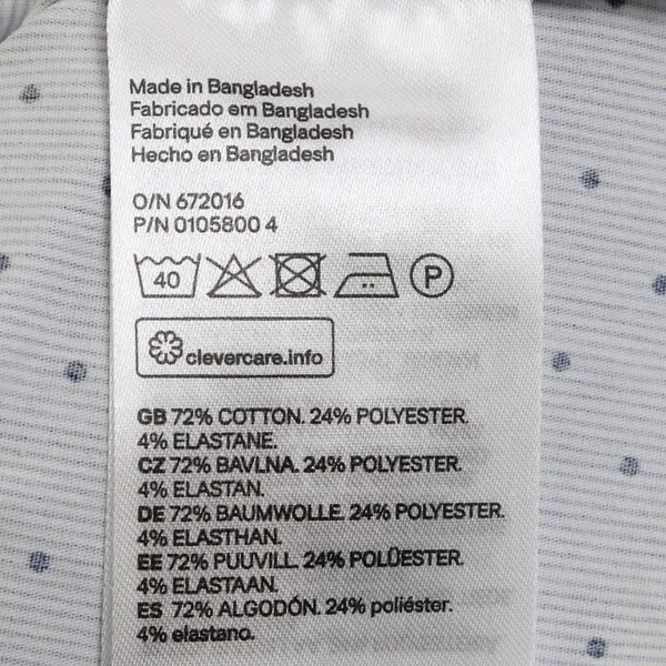 H&M Blue and White Pinstripe Polka Dot Button-Up Women's Size 6