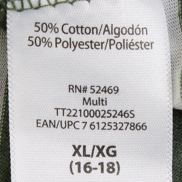 Time and Tru Green and White Striped T-Shirt Women's XL 16-18