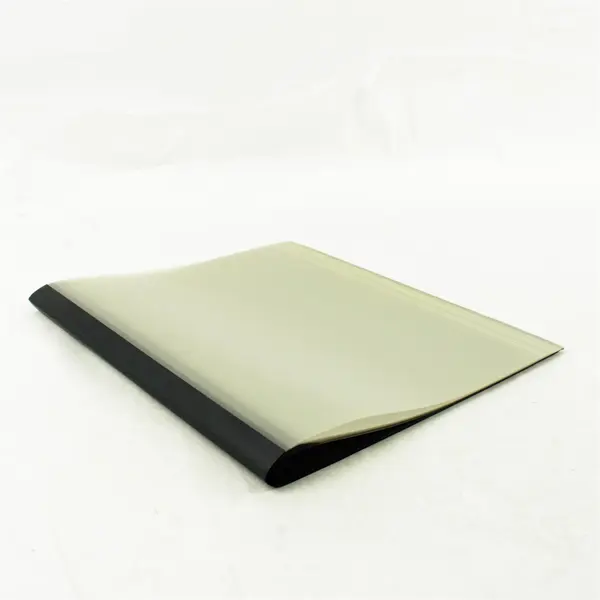 Lot of 10 Clear Front Report Protectors Black Spine Letter Size