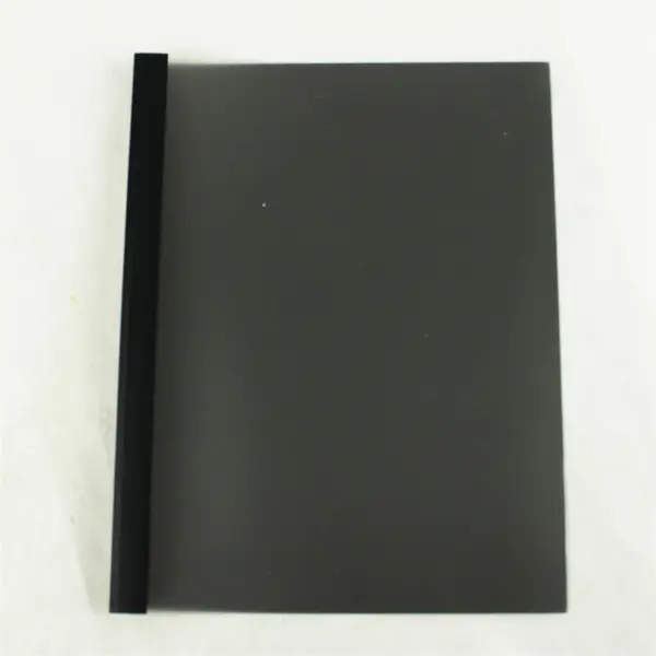 Lot of 10 Clear Front Report Protectors Black Spine Letter Size