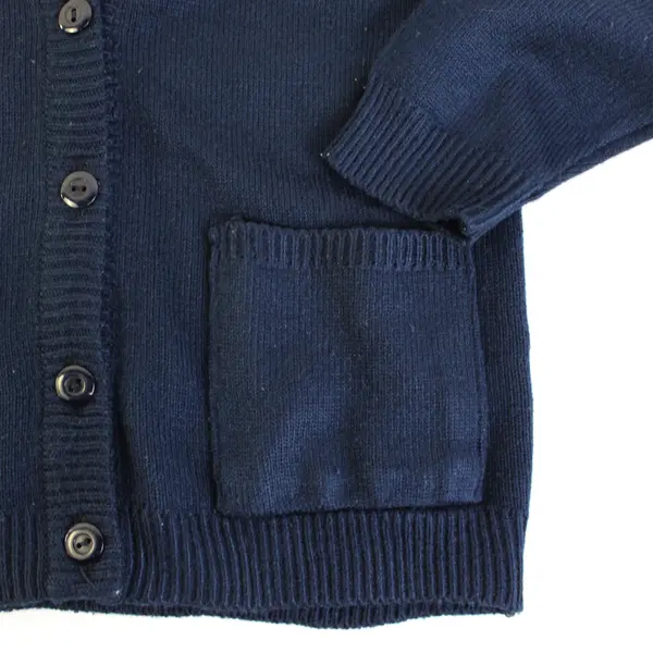 Flores Navy Blue Button-Front Cardigan Girls' Size 6