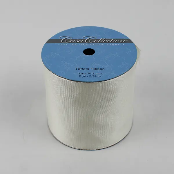 Spool of Ivory Taffeta Ribbon 3"x 3 Yds. #956-5748, New