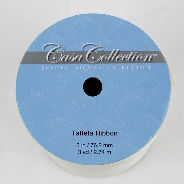 Spool of Ivory Taffeta Ribbon 3"x 3 Yds. #956-5748, New