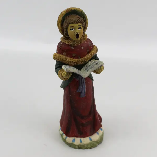 10" Ceramic Windsor Collection Female Christmas Caroler Figure Statue