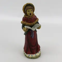 10" Ceramic Windsor Collection Female Christmas Caroler Figure Statue