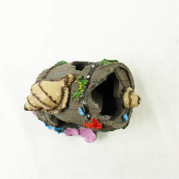 Aquarium Decoration Barrel Shells & Sea Star Fish Tank Ornament Used