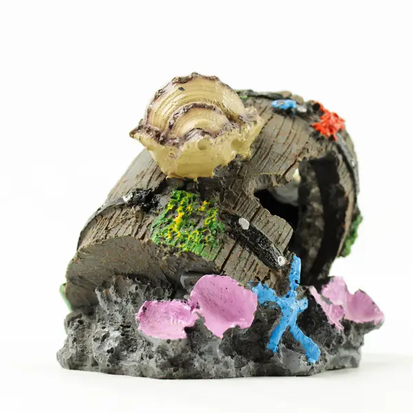 Aquarium Decoration Barrel Shells & Sea Star Fish Tank Ornament Used