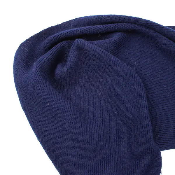 Solid Navy Blue Hooded Shawl Scarf 11" x 64"