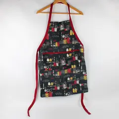 Handmade Retro Mid-Century Atomic Pattern Apron One Size FLAWED