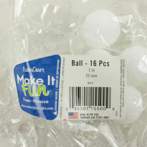 Lot of Assorted Floracraft Styrofoam Balls Small Medium Large for Crafts