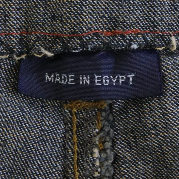 Women's Handmade Medium Wash Denim Ruffle Hem Apron One Size