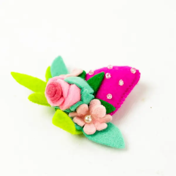 Mixed Lot Crafting Supplies Plastic & Gold Rings Floral Embellishments