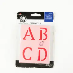 FolkArt Paper Letter Stencils 1-1/2" Value Pack for Crafts
