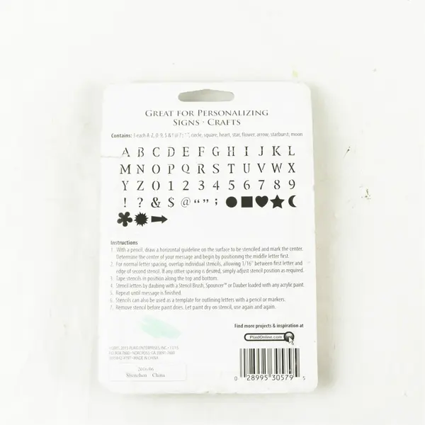 FolkArt Paper Letter Stencils 1-1/2" Value Pack for Crafts