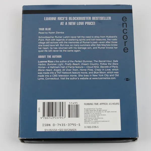 True Blue By Luanne Rice Read By Karen Ziemba (Audiobook, CDs, 4 Disc, Encore)