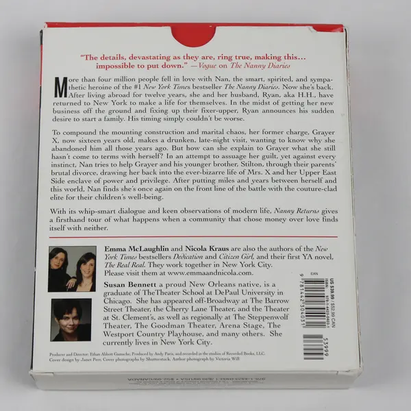 Nanny Returns By Emma McLaughlin & Nicola Kraus (Audiobook, CDs, 10 Disc)