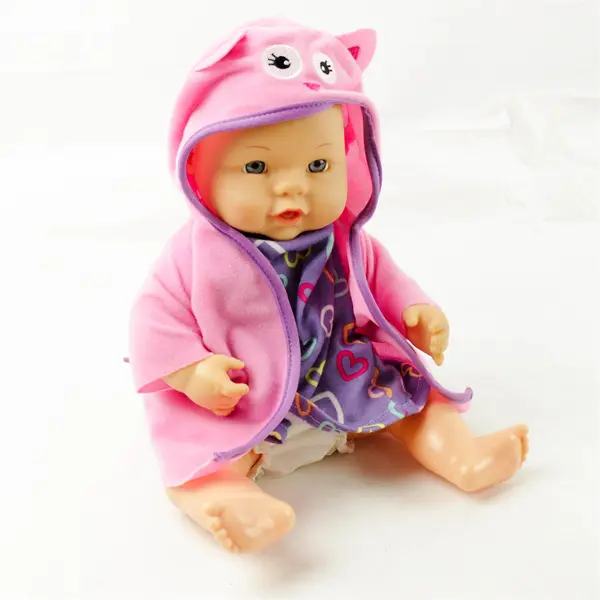 Baby Doll 11in Pink Bathrobe Purple Pajamas Pre-Owned Good Condition