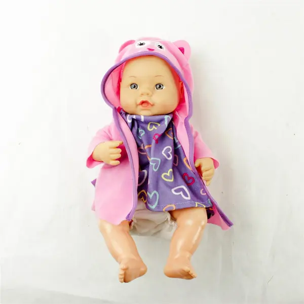 Baby Doll 11in Pink Bathrobe Purple Pajamas Pre-Owned Good Condition