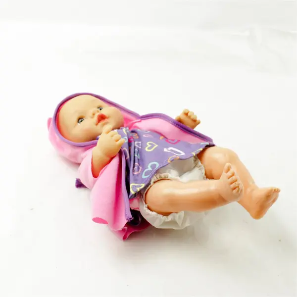 Baby Doll 11in Pink Bathrobe Purple Pajamas Pre-Owned Good Condition