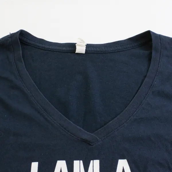 Next Level Navy Blue Funny Hiking-Themed V-Neck T-Shirt Women's Large