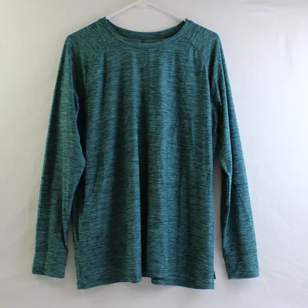 Eddie Bauer Teal Heather Long-Sleeved Athletic Top Women's Large