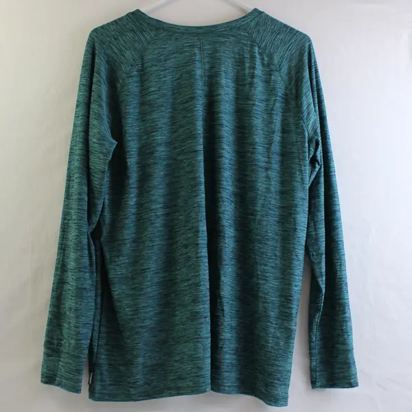 Eddie Bauer Teal Heather Long-Sleeved Athletic Top Women's Large