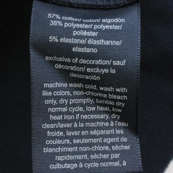 Tommy Hilfiger Navy Blue Roll-Tab Sleeve Top Women's Large