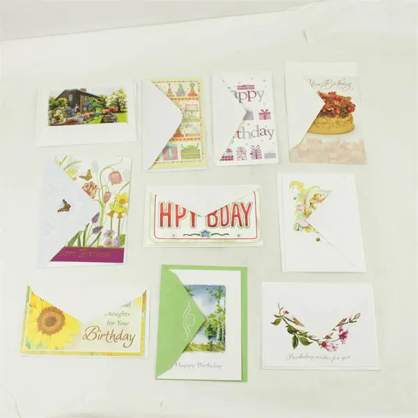 Lot of 10 Birthday Cards & Envelopes Assorted New Unused