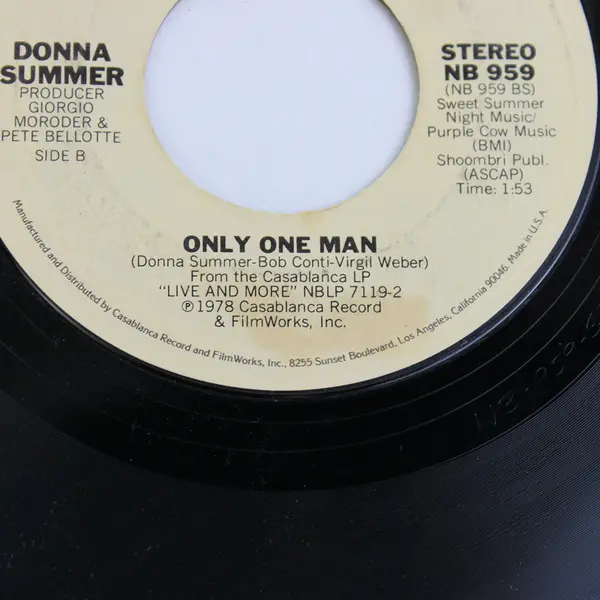 Donna Summer 45 Record Heaven Knows / Only One Man from Casablanca Disco
