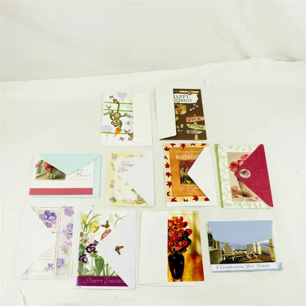 Lot of 10 Birthday Cards & Envelopes Assorted New Unused
